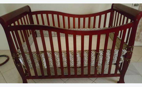 Cherry Wood Baby Crib Childcare Baby Gear Antigua And Barbuda