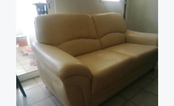 Two Used Beige Leather Sofas Clified Ad Furniture And Two Used Beige Leather Sofas