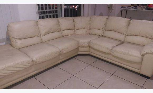 L Shaped European Real Leather Couch Furniture And Decoration