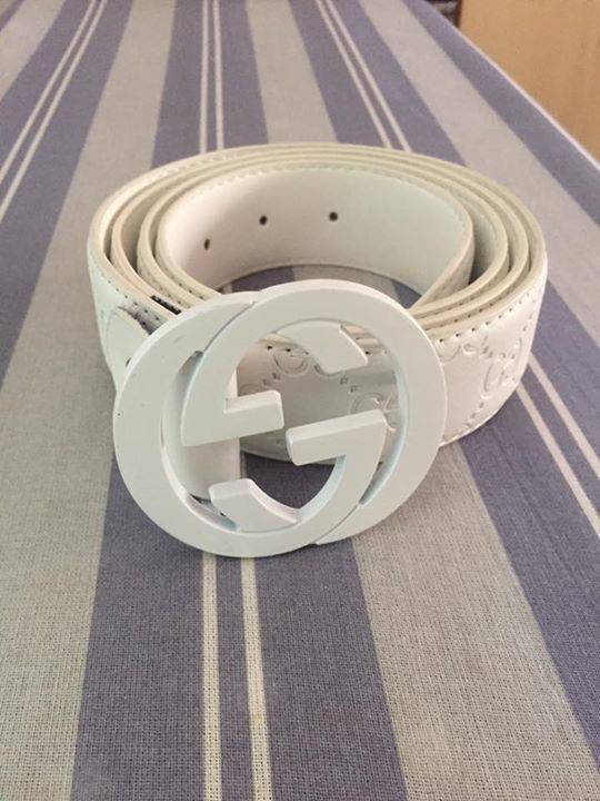 all white gucci belt