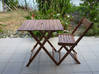 Photo for the classified Table 80 x 80 + wooden chair Saint Martin #0