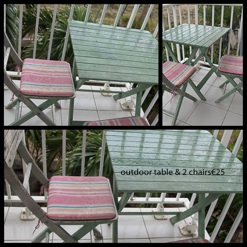 Table Outside Balcony 2 Places Furniture And Outdoor Equipment Saint Martin Cyphoma