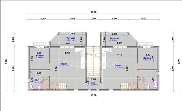 immeuble 4 appartements plan