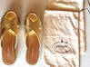 Photo de l'annonce Prada Gold Leather Platform Espadrille Sandals Saint Barthélemy #0
