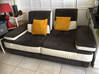 Photo for the classified Sofa grey fabric and white leather Saint Martin #0