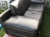 Photo for the classified set 3 sofas black leather Saint Martin #2